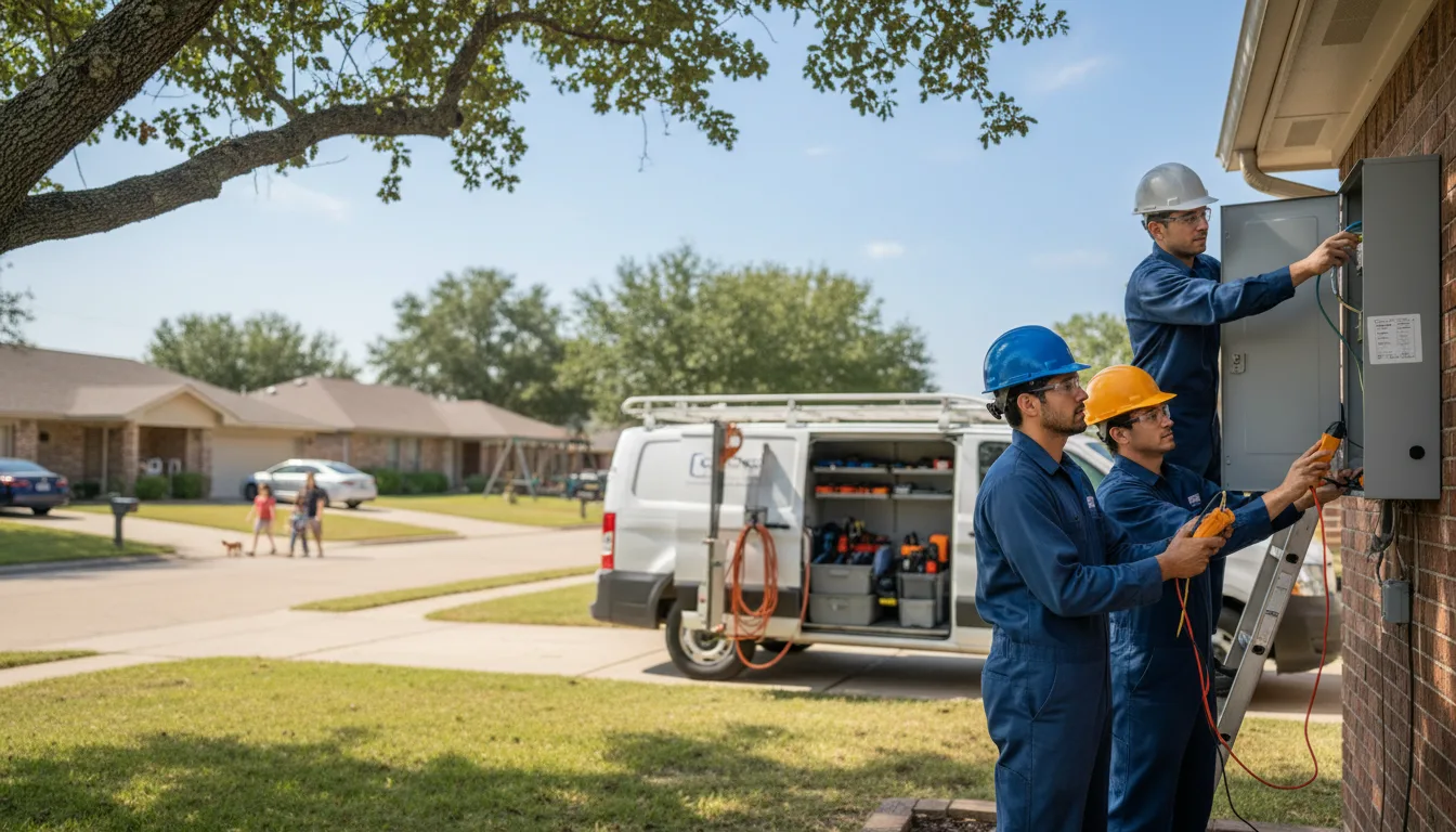Certified electrician providing emergency electrical services in Josephine, TX